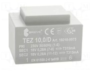 Transformator sieciowy zalewany BREVE TEZ10/D/18-18V