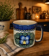 Kubek ceramiczny 350 ml super unikat ceramika Bolesławiec 