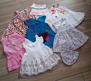 cudne sukienki  7 sztuk paka dla dziewczynki 74/80 Mayoral Bonnie baby