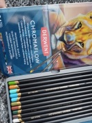 Derwent Chromaflow 24 kolory kredki artystyczne bdb stan! 