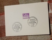 Kartka okolicznościowa stempel Boeing 727 Panam 1966 znaczek Berlin