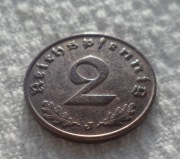 Niemcy III Rzesza 2 fenigi reichspfennig 1939 J WiH miasto Hamburg KM# 90