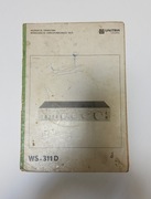 Oryginalna instrukcja serwisowa wzmacniacza WS-311D prod. Unitra DIORA