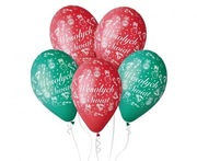Balony Gemar Wesołych Świąt 12 cali 5 szt.
