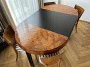 Stół okrągły ART DECO beczka fi 110 z krzesłami