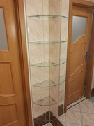 Półeczki szklane 7 szt z mocowaniami