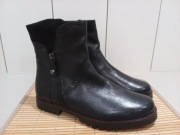 skórzane czarne botki marki Caprice roz. 39 wkładka 25,5 cm nowe ocieplane