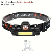 Lampa czołowa ładowana przez USB Head Lamp NS 001 Nowa