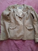 Żakiet kolorze pistacjowym z haftem i ozdobnymi rękawami.Per Una,42