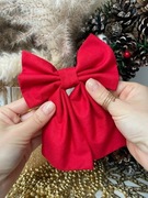 kokarda do włosów.handmade.spinka.dla dziewczynki.prezent.na święta.ozdoby
