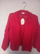 Czerwony sweter / narzutka rękaw 3/4 rozm s/ m