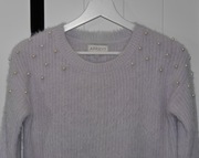 *APRICOT* śliczny sweterek perełki 34 XS