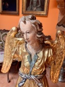 Drewniana rzeźba anioła -polichromia pozłacana XVIII-XIX