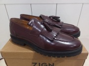 skórzane męskie mokasyny marki Zign roz. 48 wkładka 31,5 cm nowe burgund