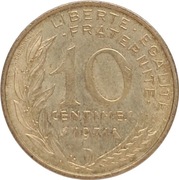 Francja 10 centimes 1971, KM#929