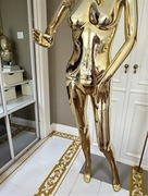 MANEKIN CAŁOPOSTACIOWY DAMSKI ZŁOTY CHROMOWANY ZŁOTO SKLEPOWY WYSTAWOWY