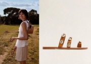 MANGO karmelowe klapki 100% skóra naturalna muszelki NOWE 37