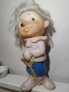 Pinokio buratino stara gumowa zabawka PRL CCCP?