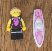 LEGO minifigurka ludzik Surferwoman Surferka col04-5