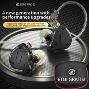 KZ ZS10 Pro X Słuchawki IEM Mic. Etui KZ Gratis 