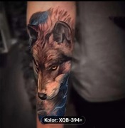 Naklejka na Ramię z Motywem Wilka dla Mężczyzn - Wodoodporna