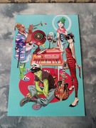 plakat zespołu muzycznego gorillaz