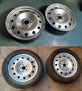 Felgi stalowe 17" 5x108, 4 szt + 2 opony zimowe 225/55/17, TANIO