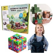 Klocki magnetyczne 192 el Minecraft XXL 2,5 cm zestaw 3+
