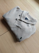 Sweter bawełniany Polo Ralph Lauren M beżowy stójka guziki