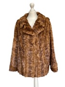 Naturalne krótkie futro z norek, wysoki połysk, karmelowe, M/L