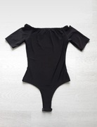 Czarne body PrettyLittleThing 34,XS stringi