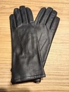 Rękawiczki skórzane czarne zimowe zima jesień rozmiar 21 nowe uniseks