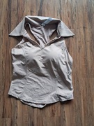 nowa beżowa bluzeczka z kołnierzykiem rozmiar S brak metki