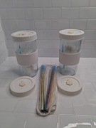 zestaw 2 szklanek do przygotowywania i picia napojów, bubble tea 