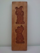 Forma drewniana do ciastek - kobieta i mężczyzna z plonami, winogron