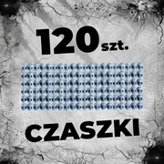 120 SZTUK Czaszki 4mm Żywica Nowe