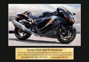 Plakat grafika A3 Suzuki Hayabusa gen 3