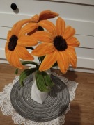 Kwiaty ręcznie robione wazonie 