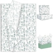 Bibuła do pakowania prezentów 35,50x51cm "Liście eukaliptusa", 5 szt.