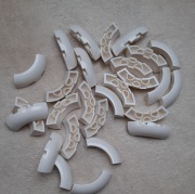 LEGO 65617 narożny skos zaokrąglony 3x3x1 biała 5s