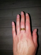 Avon pierścionek Camilla złoty pomarańczowy rozmiar 8