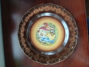 MZ Czechoslovakia talerz płaski obiadowy lub na ciasto dekoracyjny