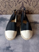 espadryle 38 czarno białe