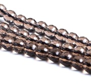 Kwarc dymny fasetowany koraliki 6 mm., 1 sznurek (19 cm.)