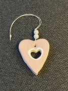 Wisior zawieszka wisiorek serduszko rękodzieło wypalana glina