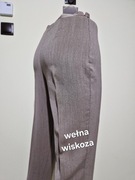 Spodnie klasyczne beżowo-brązowe 