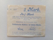 Notgeld - Boguszów Gorce 5 Marek 1914 stempel