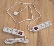 Przedłużacz 1,4m + (20cm) rozdzielacz na 3 gniazdka i włącznik - nowy.