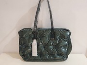 Torebka, torba damska pikowana zielona, pojemna