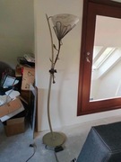 Lampa Ideal Lux stojąca metalowa z motywem roślinnym